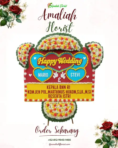 Papan Bunga Pernikahan Sompak